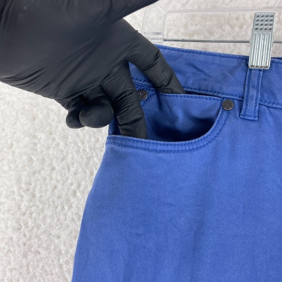 Talbots Blue Curvy Straight Leg Chino Pants Womens‎ Mid-Rise Flat Front Size 6 - Picture 4 of 13
